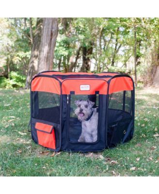 PP002R-M Portable Pet Playpen - Black and Red Combo