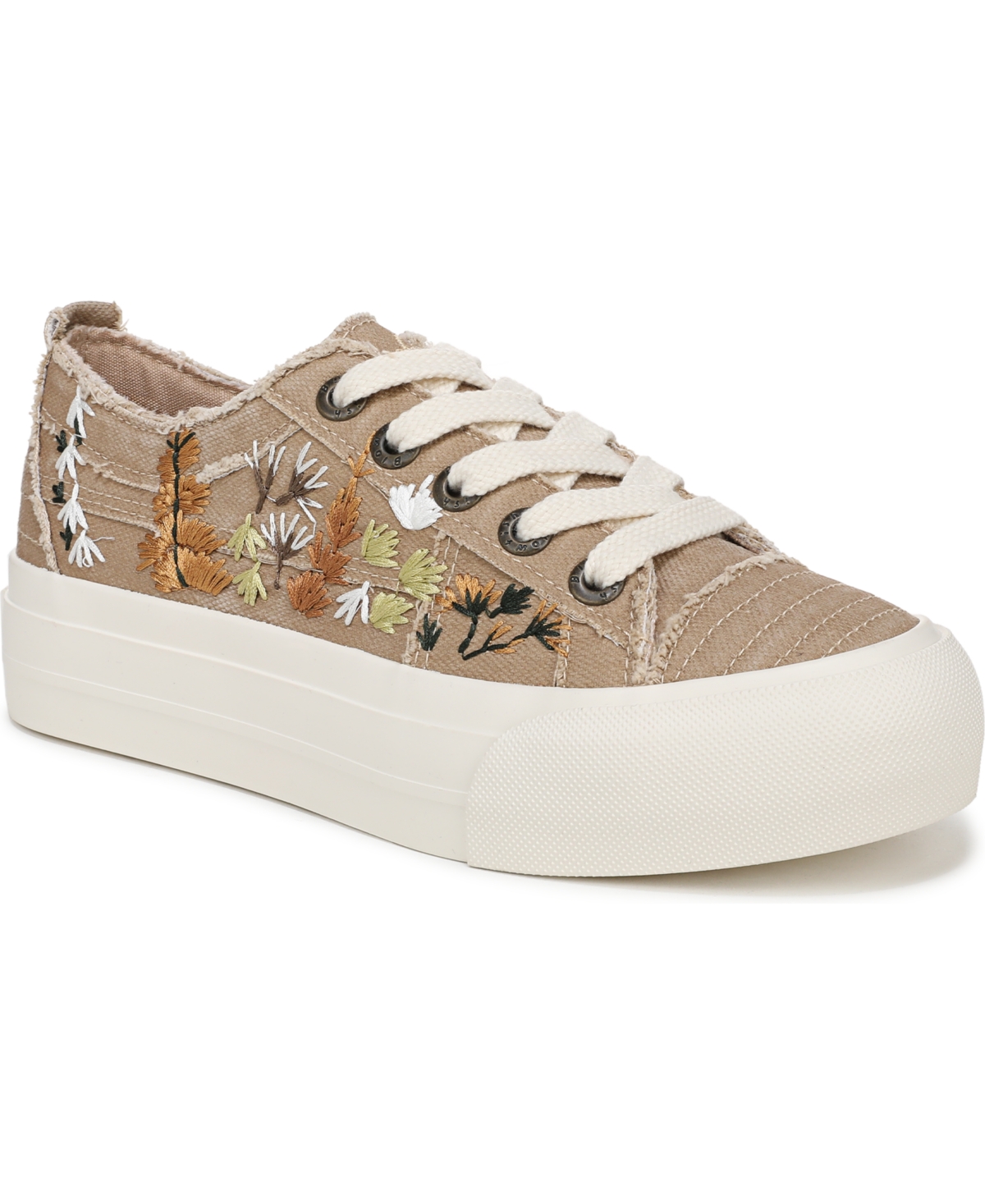 Blowfish Malibu Women's Sadie-sun Embroidered Lace Up Platform Sneakers