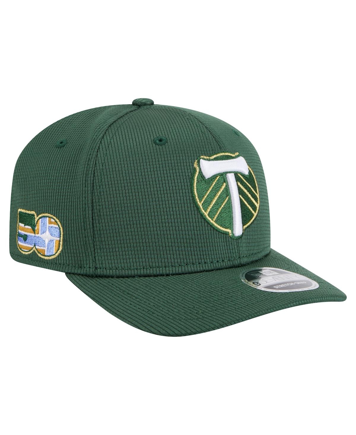 NEW ERA MEN'S GREEN PORTLAND TIMBERS 2025 JERSEY HOOK 9SEVENTY STRETCH-SNAP HAT 