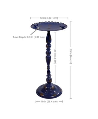 Feathered Friends Iron Pedestal Bird Feeder- 26” H - Blue
