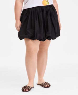 Trendy Plus Size Cotton Pull-On Bubble Skirt