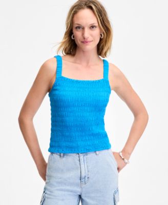 On 34th - Women's Cotton Gauze Smocked Tank