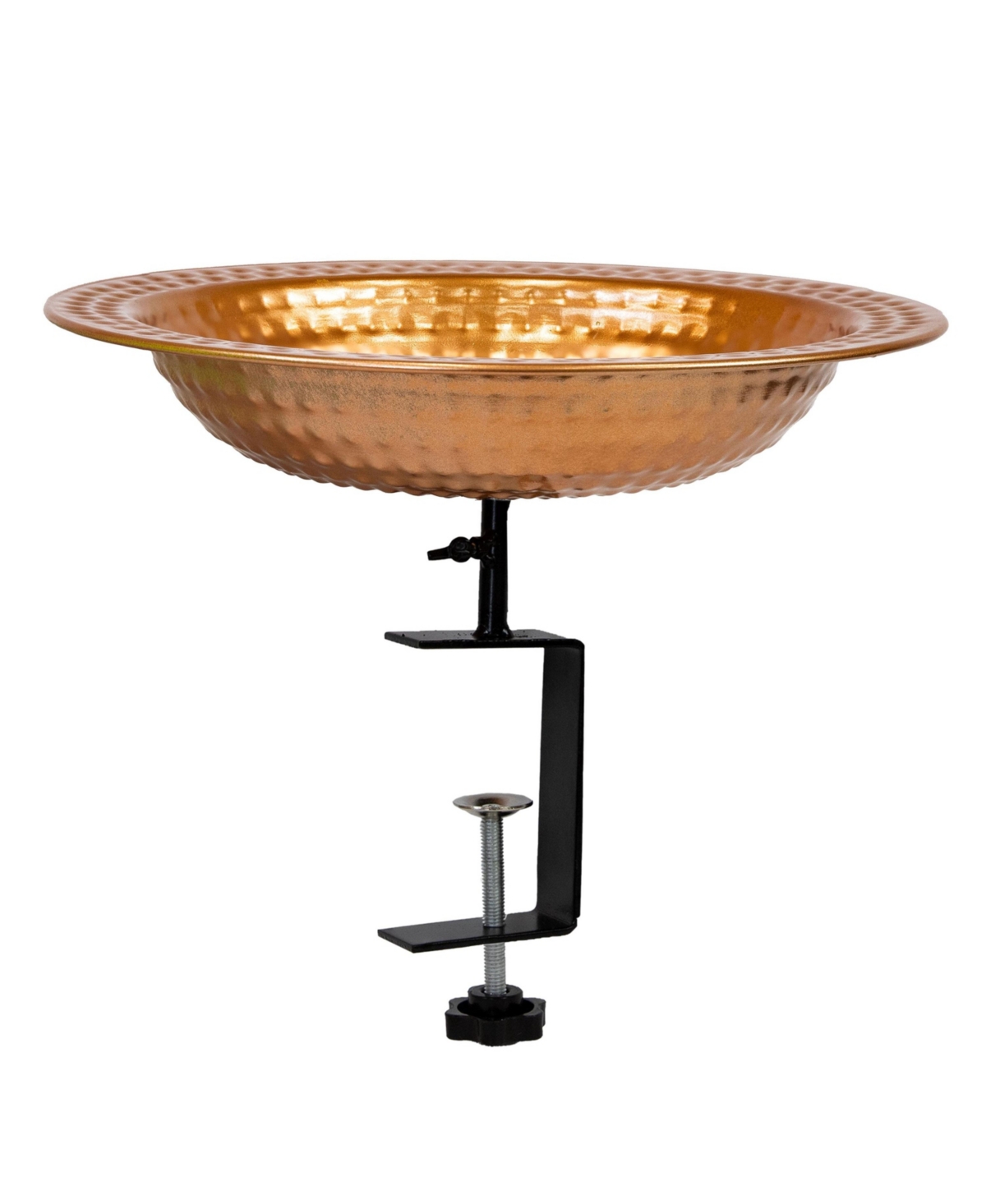 Copper Bird Bath for Outside - Outdoor Bird Bath for Deck Railing - 12&#x22; Diameter - Copper