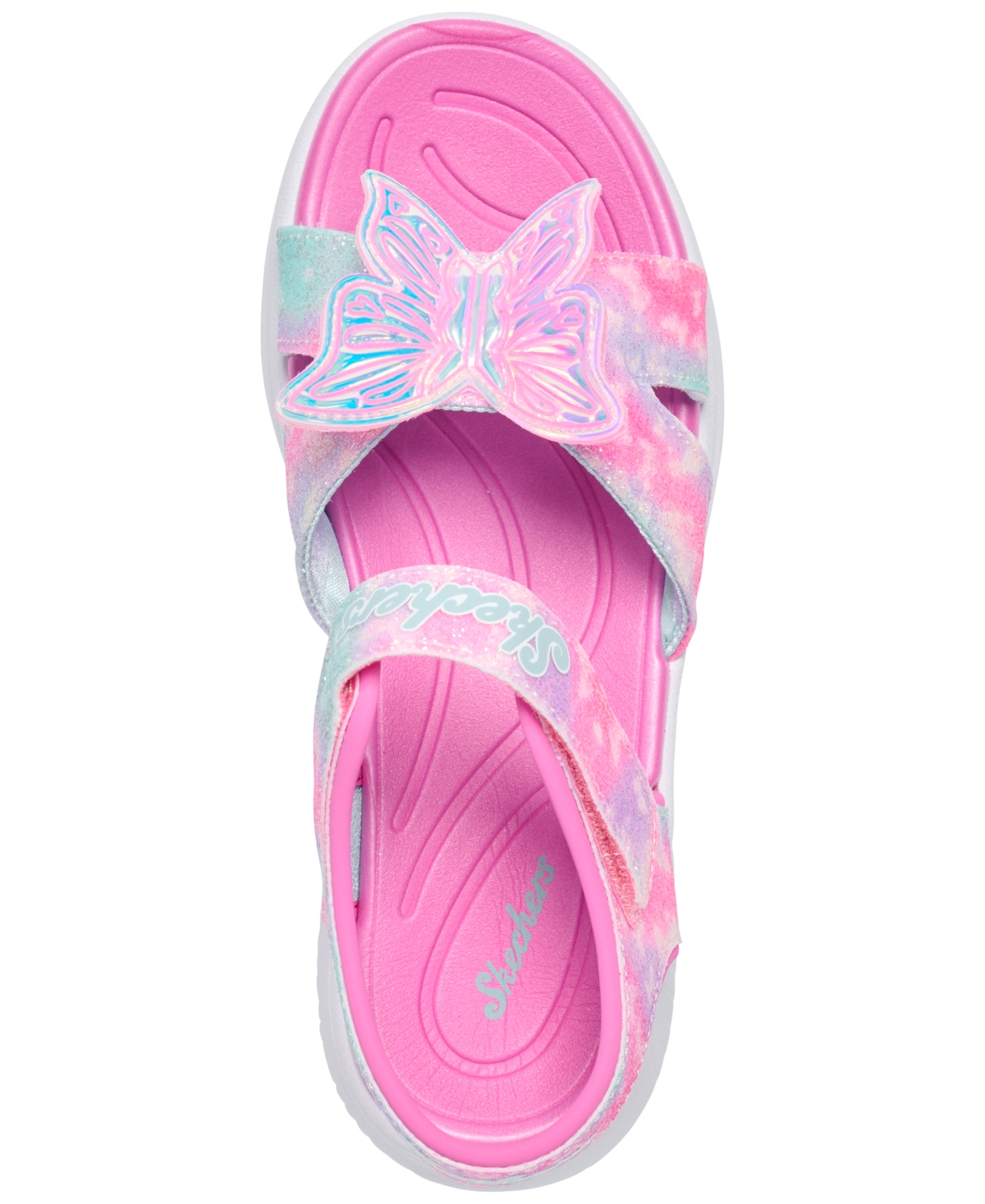Skechers Little Girls Jumpsters Sandal In Pink