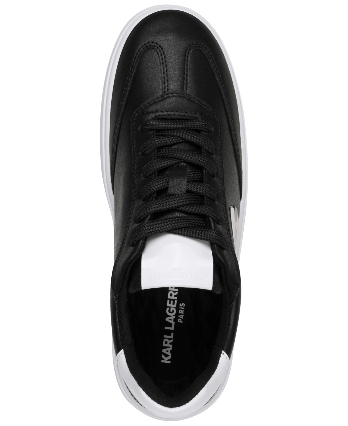 Karl Lagerfeld Sumava Logo Appliqué Sneaker In Black,bright White