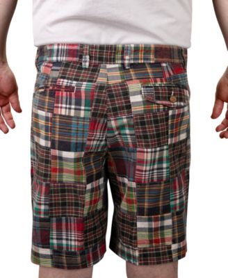 Men's Acid Wash Madras 9" Shorts