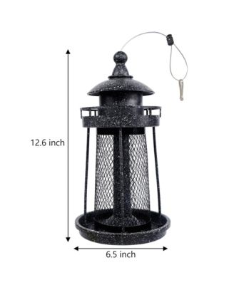 Hanging Wild Bird Feeder Panorama Gazebo Lighthouse Design