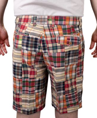 Men's Acid Wash Madras 9" Shorts