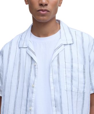 Men's Garnock Short Sleeve Striped Button-Front Camp Shirt