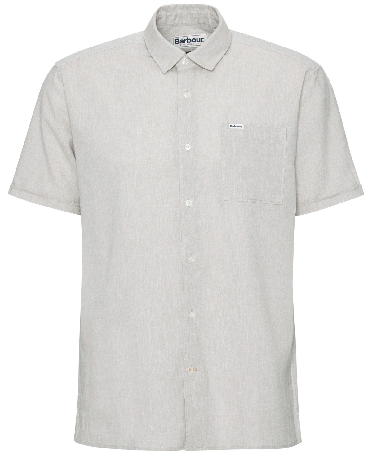 Barbour Men's Nelson Short Sleeve Summer Shirt In White