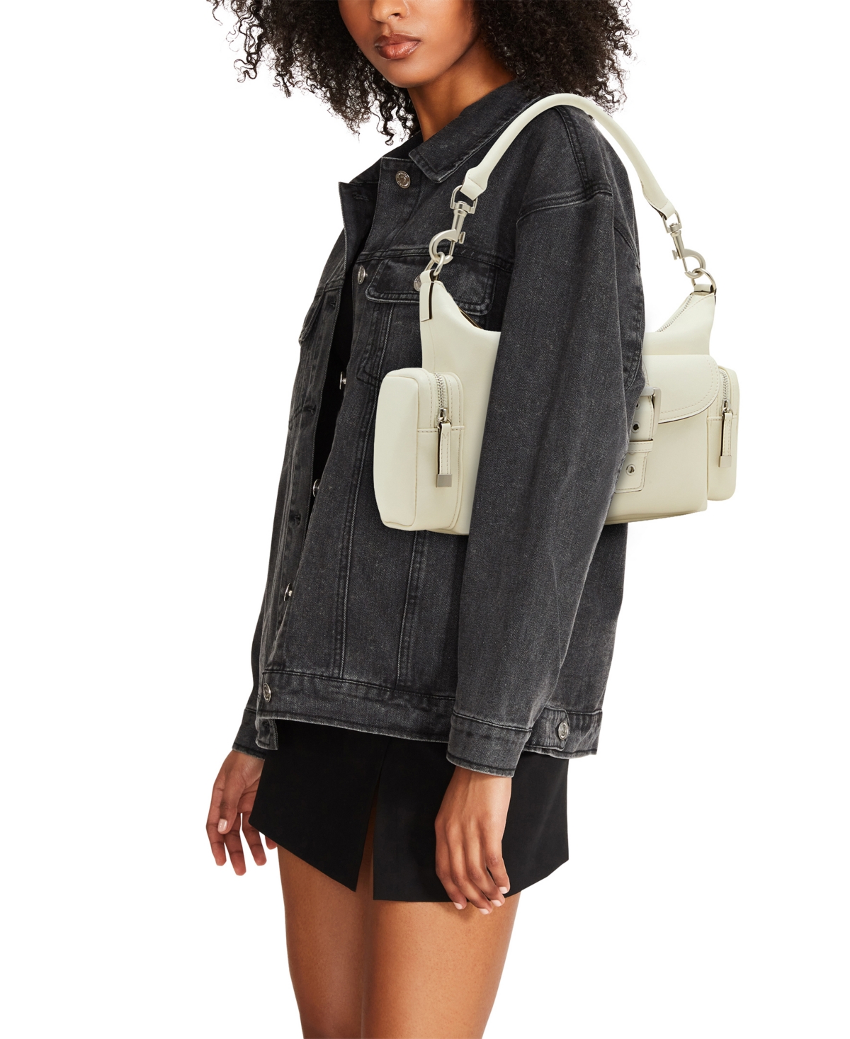 Steve Madden Bandrew Cargo Medium Shoulder Bag In Chalk