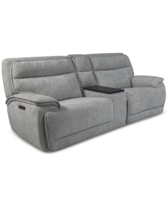 Ozryn 3-Pc. Fabric Sofa with Console and 2 Power Motion Chairs, Exclusively at Macy's