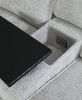 Ozryn 3-Pc. Fabric Sofa with Console and 2 Power Motion Chairs, Exclusively at Macy's