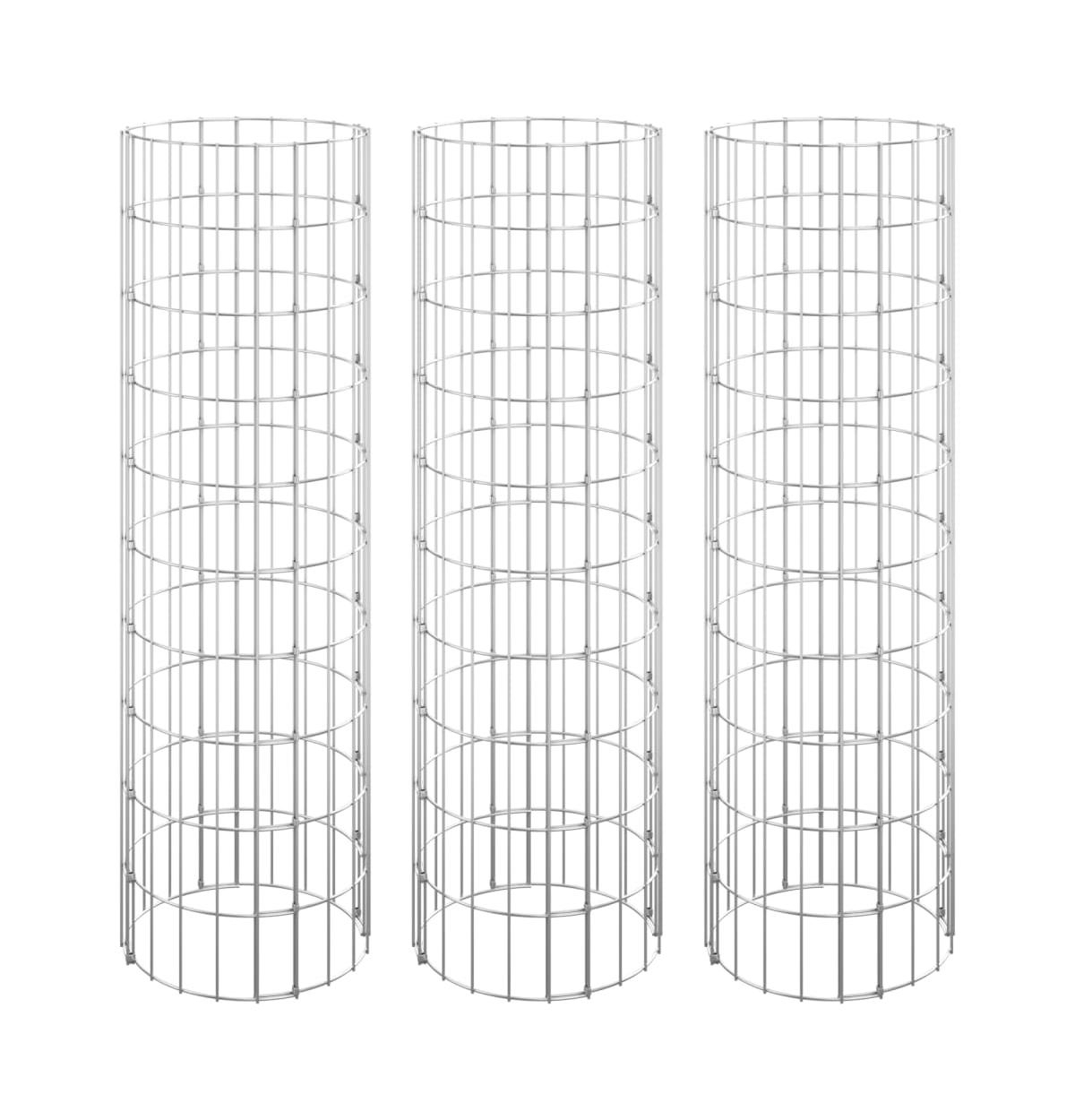 Circular Gabion Raised Beds 3 pcs Galvanized Steel 11.8"x39.4"