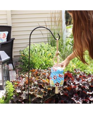 Outdoor Spring Flowers Mosaic Glass Wind Chime Bell - 7"