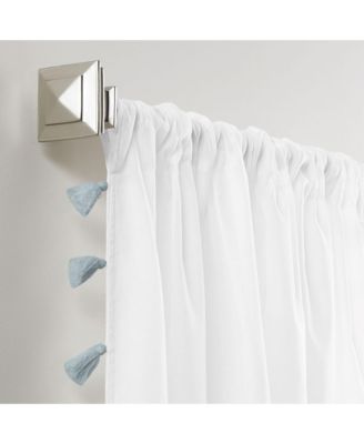 Bianca Semi-Sheer Window Curtain with Tassels