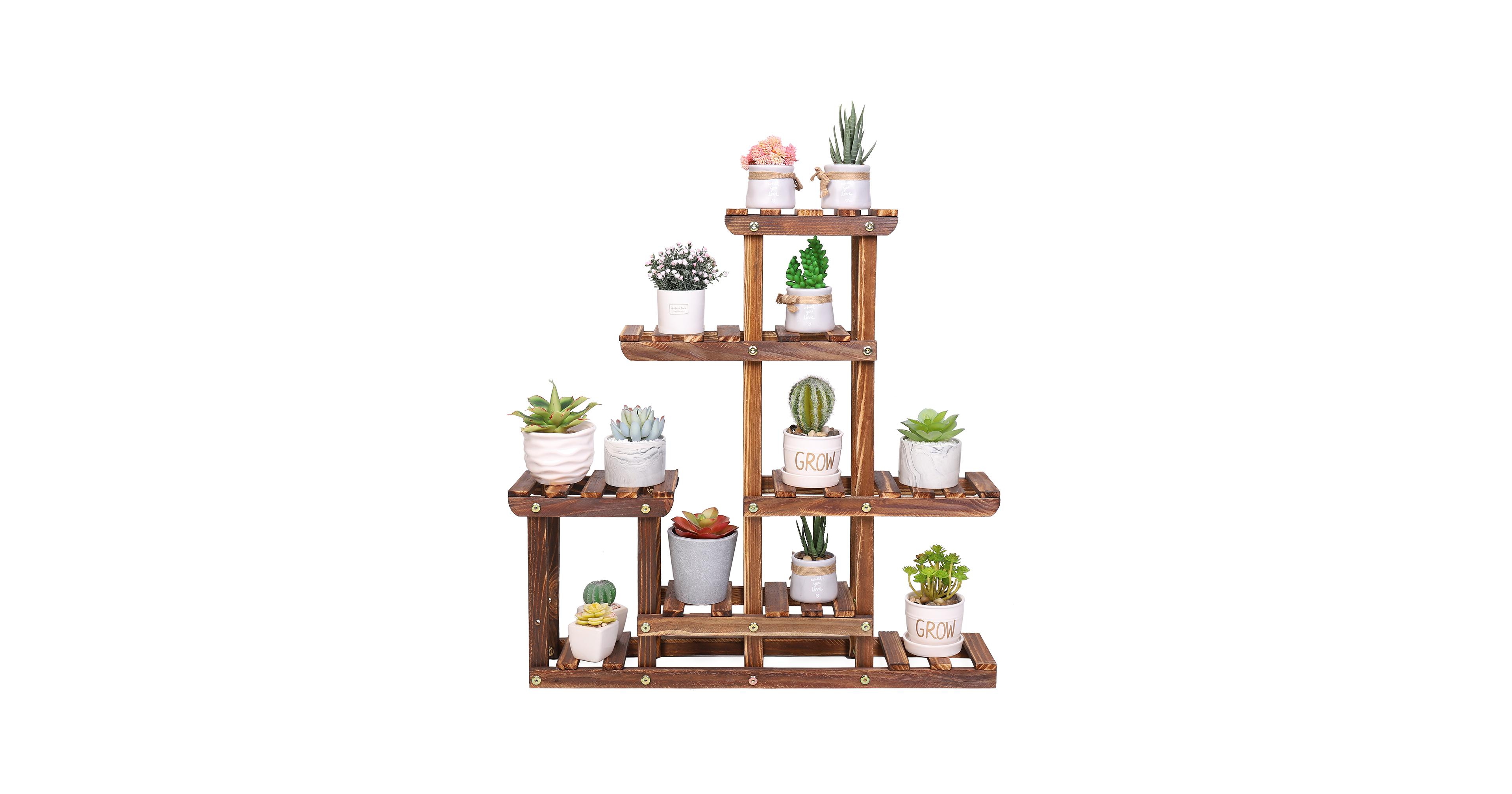 Unho Multi-tiered Plant Stand Succulent Pots Display Rack Balcony Indoor Outdoor