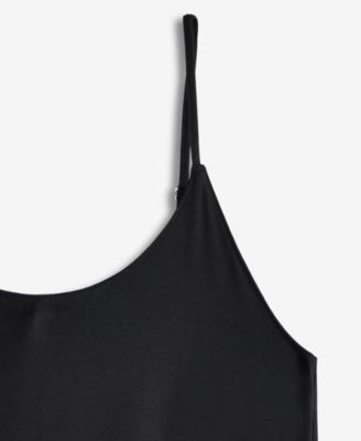 Women's Solid Shelf-Bra Chemise