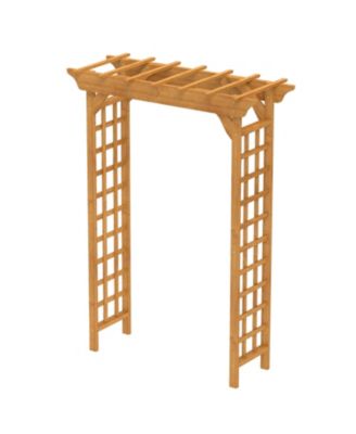 Streamdale Wooden Arbor, Wedding Arch for Ceremony, Wood Trellis for Plant Climbing, Christmas Decor Pergola for Garden Backyard