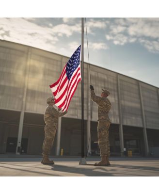 Bravery 30ft 13 Gauge Sectional Flag Pole Kit Aluminum for Outside House Inground Yard Garden Residential