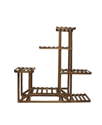 6 Tier Large Size Flower Planter Rack Plant Stand Garden Decor Planter Display Pine Wood