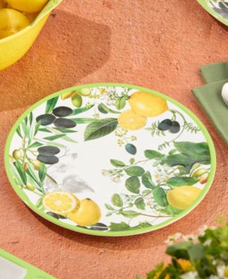 Limone Melamine 6-Pc. Dinner Plates, Service For 6