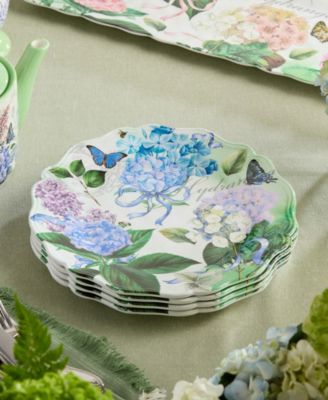 Garden Path Melamine 4-Pc. Dinner Plates, Service For 4