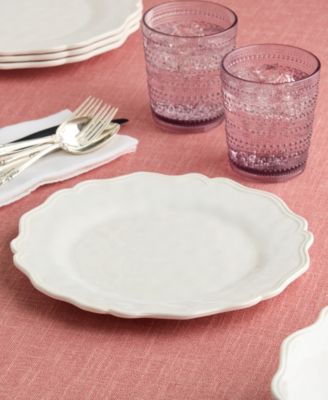 Isabella Crackle Melamine Dinner Plates, Set of 4