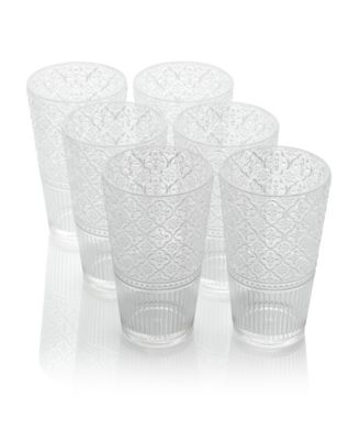 Victoria Acrylic Ice Tea Glasses, Set of 6
