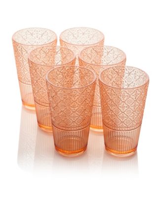 Victoria Acrylic Ice Tea Glasses, Set of 6