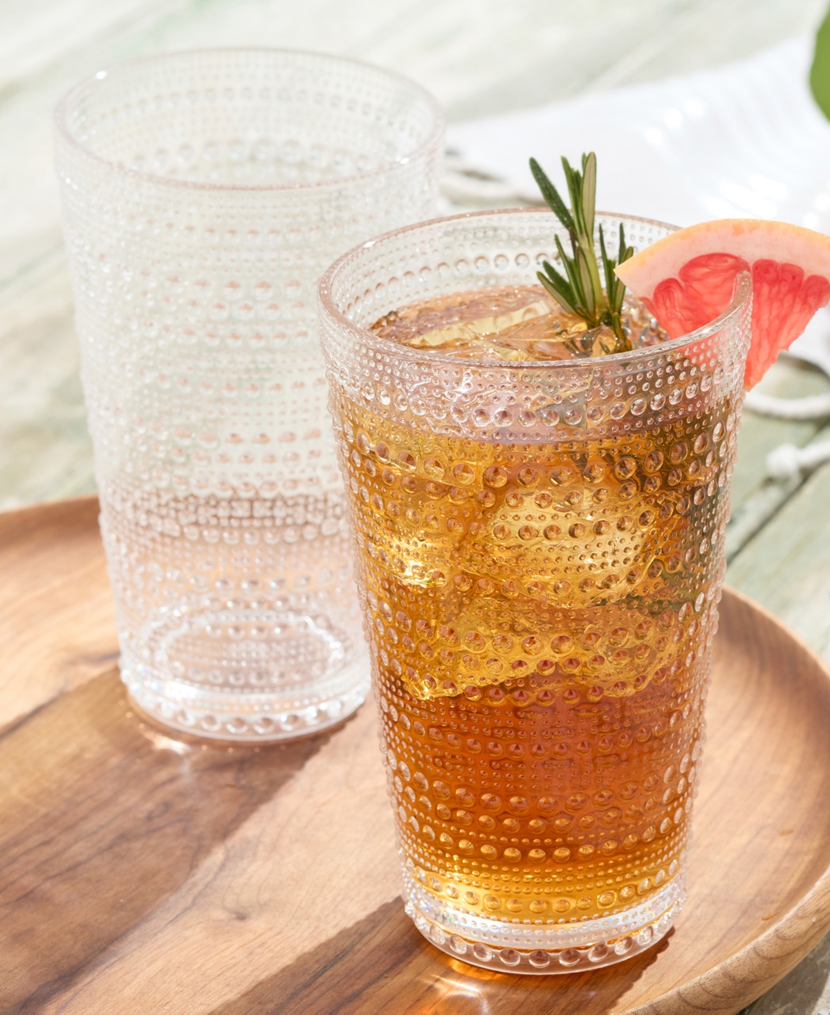 Certified International Set Of 6 Santa Fe 22oz Acrylic Ice Tea Glasses In Clear