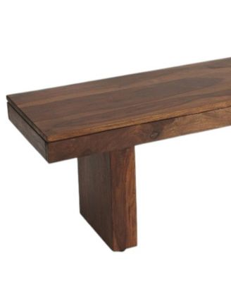 Modern Chunky Solid Wood Bench – Stylish Seating for Living Room & Entryway