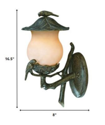 Bird Detail Lantern Wall Light – Timeless Design for Porch & Walkways