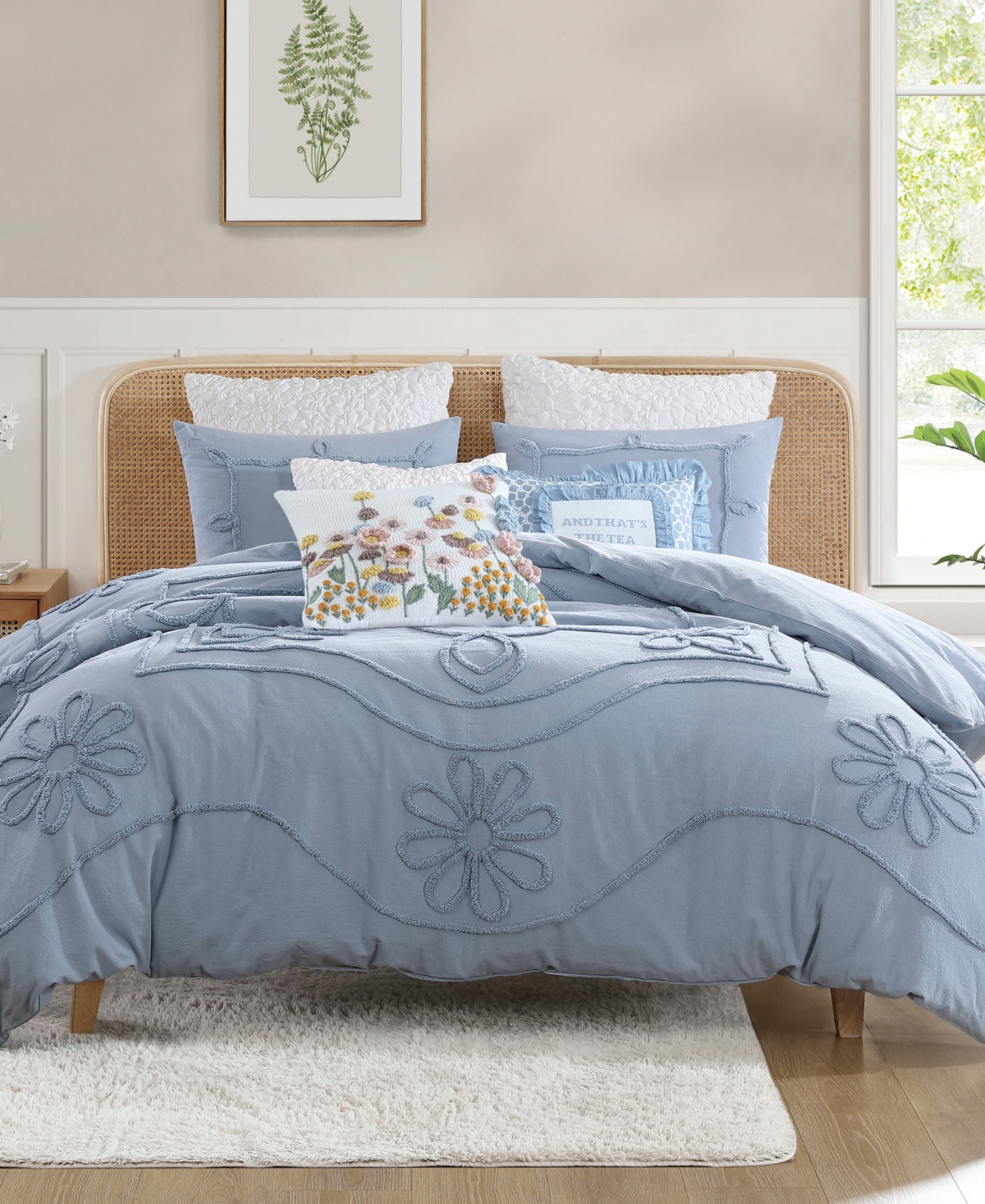 Chf Retro Scroll 3-pc. Comforter Set, Full/queen In Blue