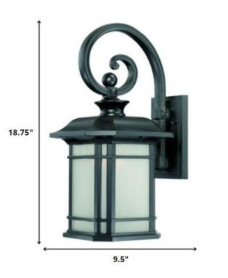 Classic Frosted Linen Glass Lantern Wall Lamp for Living Room or Garden
