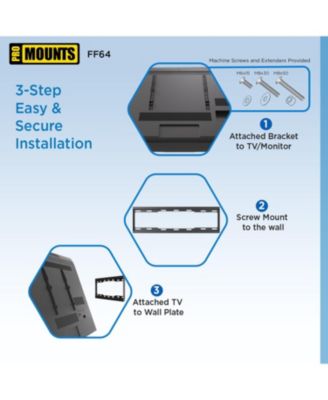 Flat TV Wall Mount for TVs 42" - 84" Up to 143 lbs
