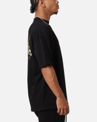 Men's Chaos Mock Neck T-Shirt, Black, M