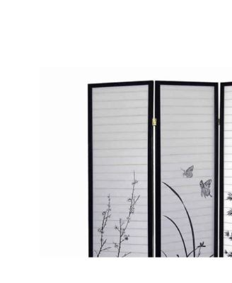 Naturistic Print 3-Panel Room Divider for Stylish Home Partitioning