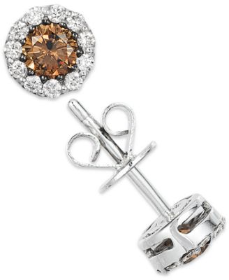 chocolate diamond earrings macy's