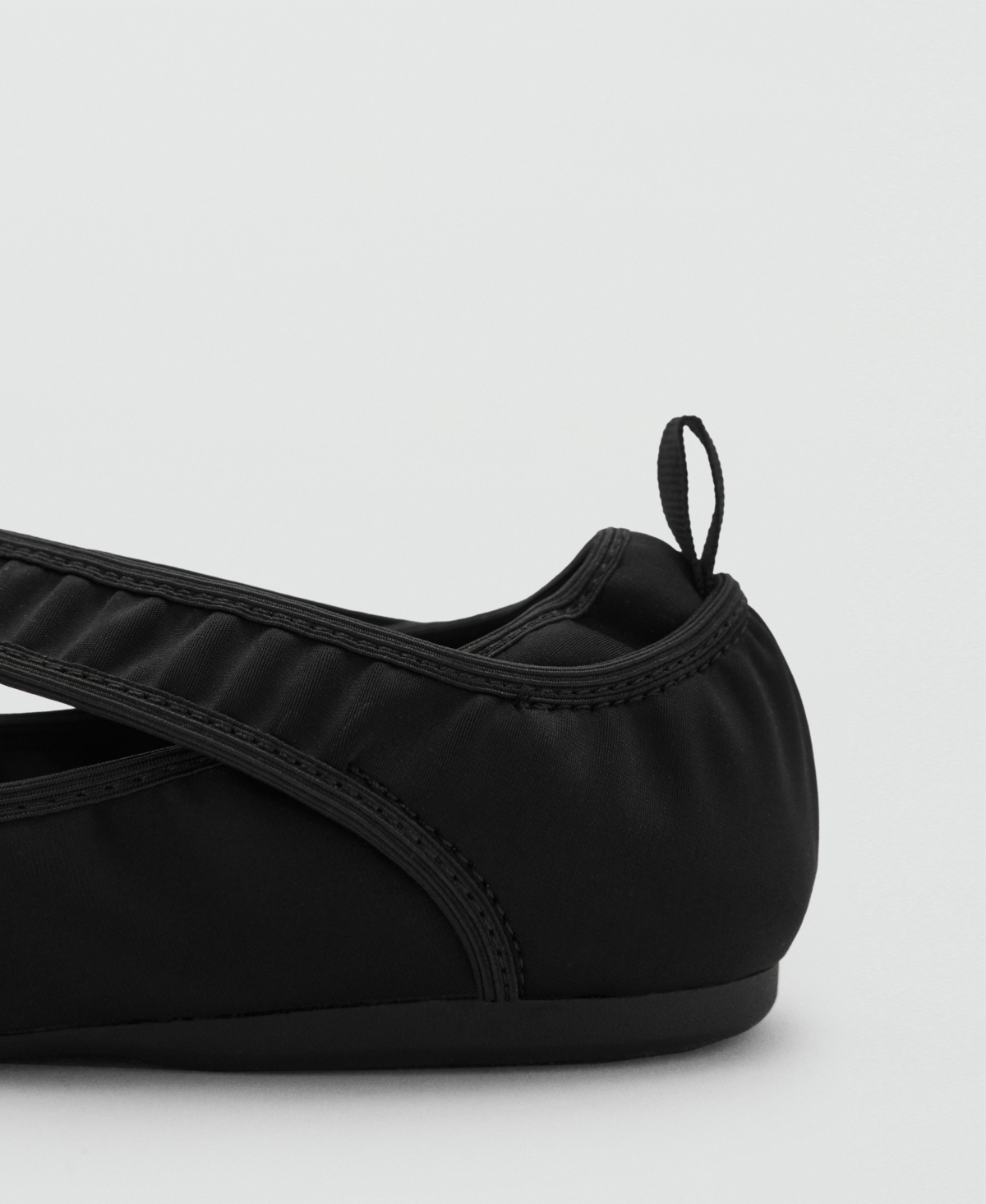 Shop Mango Women's Cross-sport Ballet Flats In Black