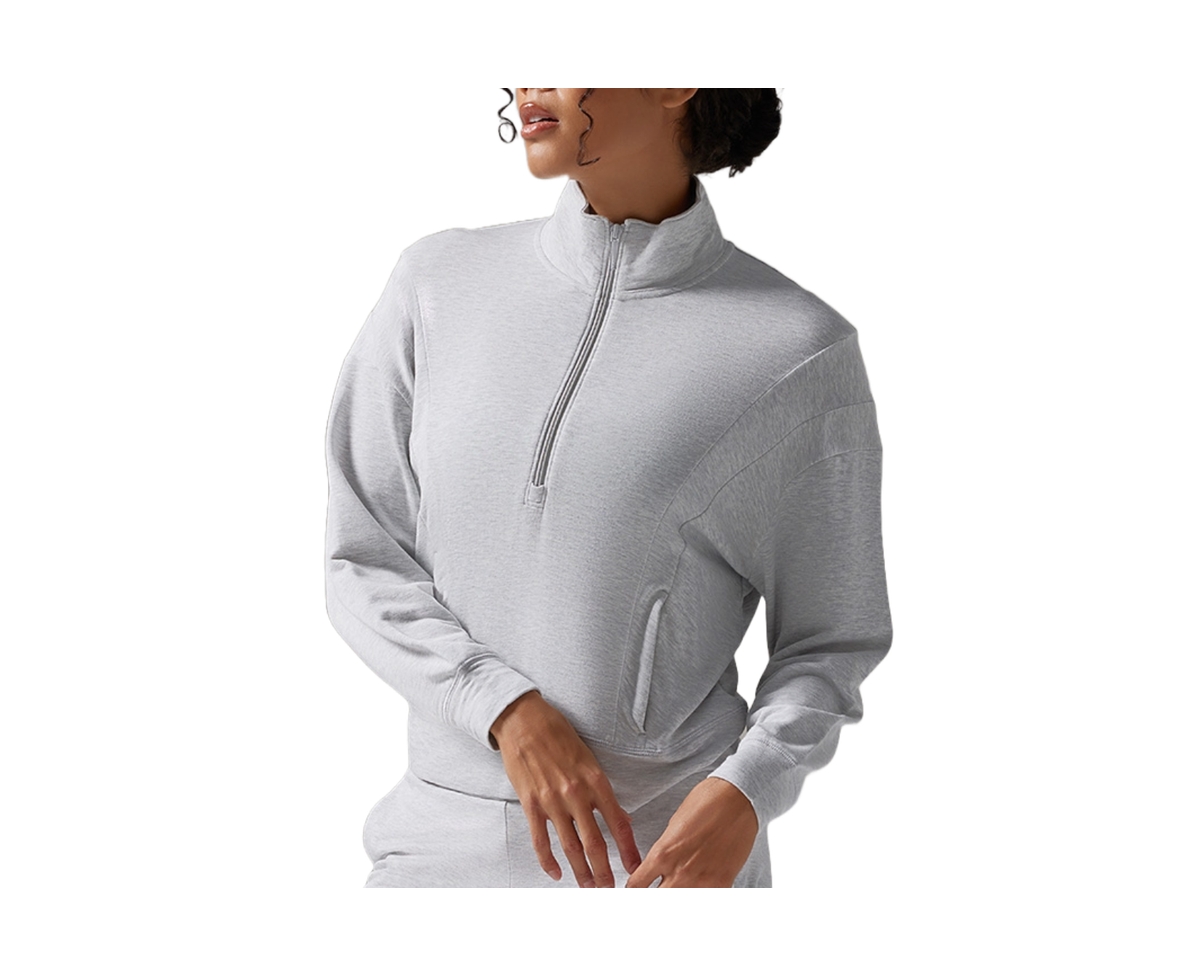 Women's 3/4 Zip Cozy Fleece Pullover - Ash