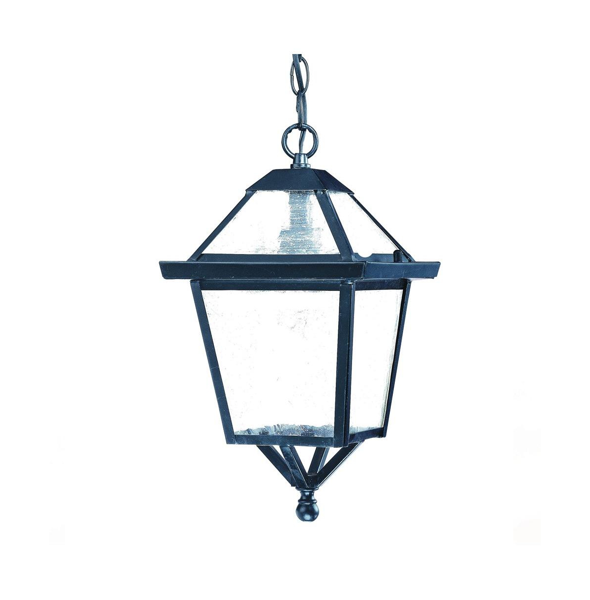 Hanging Lantern Ceiling Light &#x2013; Vintage-Style Pendant for Any Space - Black