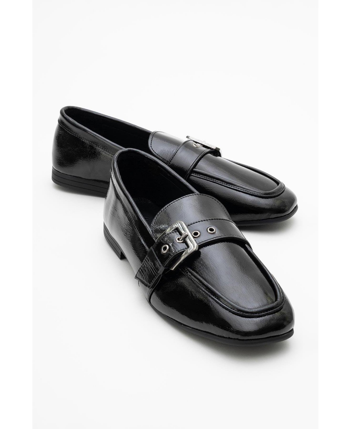 Jade Leather Flat Loafers (Women) - Burgundy brown leather