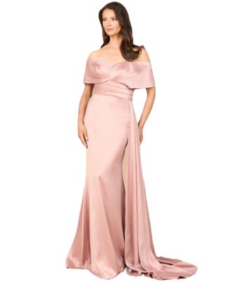 Women's Off Shoulder Satin Dress