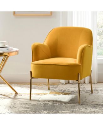 Barbara Wooden Arm Chair with Metal Legs
