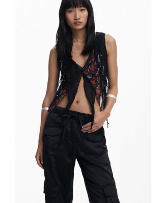 Women's Satin cargo pants
