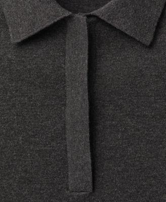 Women's Wool-Blend Polo-Neck Sweater