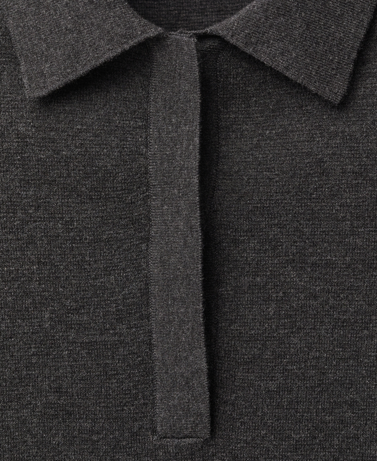 Shop Mango Women's Wool-blend Polo-neck Sweater In Charcoal