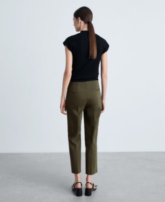Women's Jewel Buttoned Straight Pants