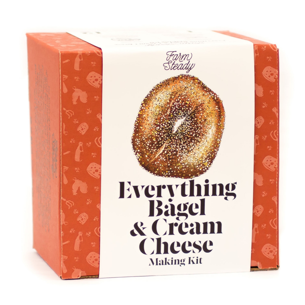 Farm Steady Brooklyn Brew Shop Everything Bagel Cream Cheese Making Kit In Orange